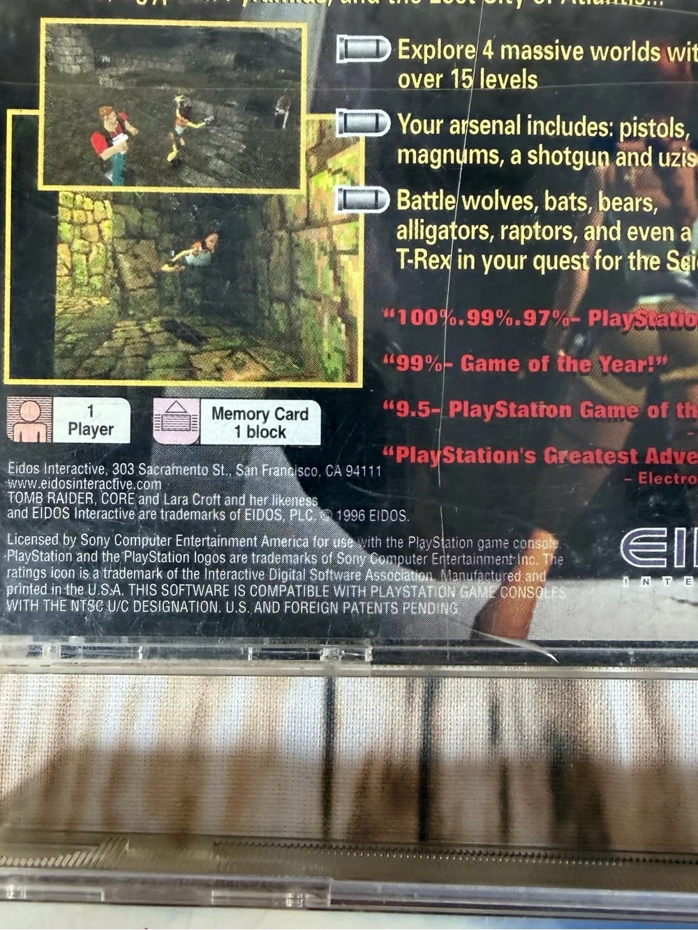 Tomb Raider / Tomb Raider II Sony Game Set - Black